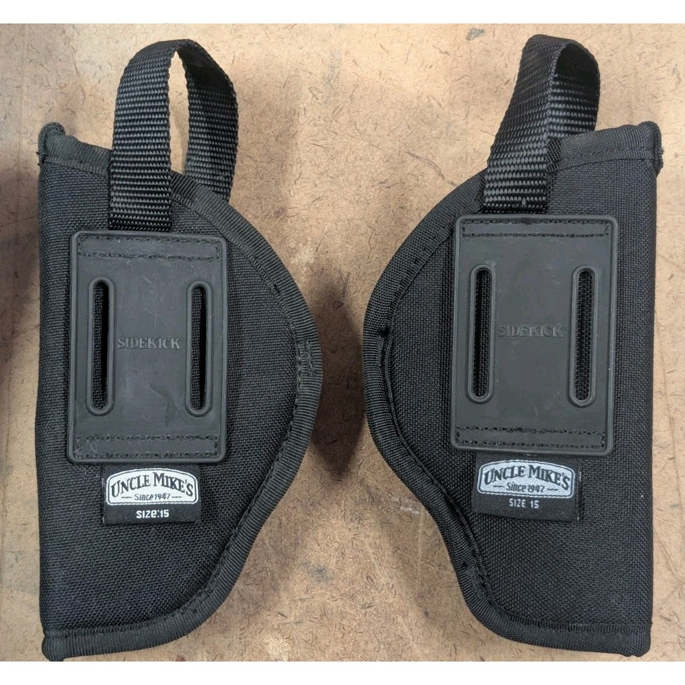 Uncle Mike's Sidekick Size 15 Holsters Lot of 2 IWB Belt Ambidextrous
